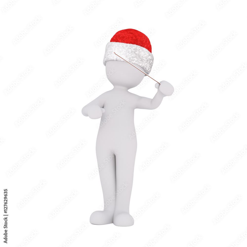 3D music conductor in Santa Hat 3D music conductor in Santa Hat