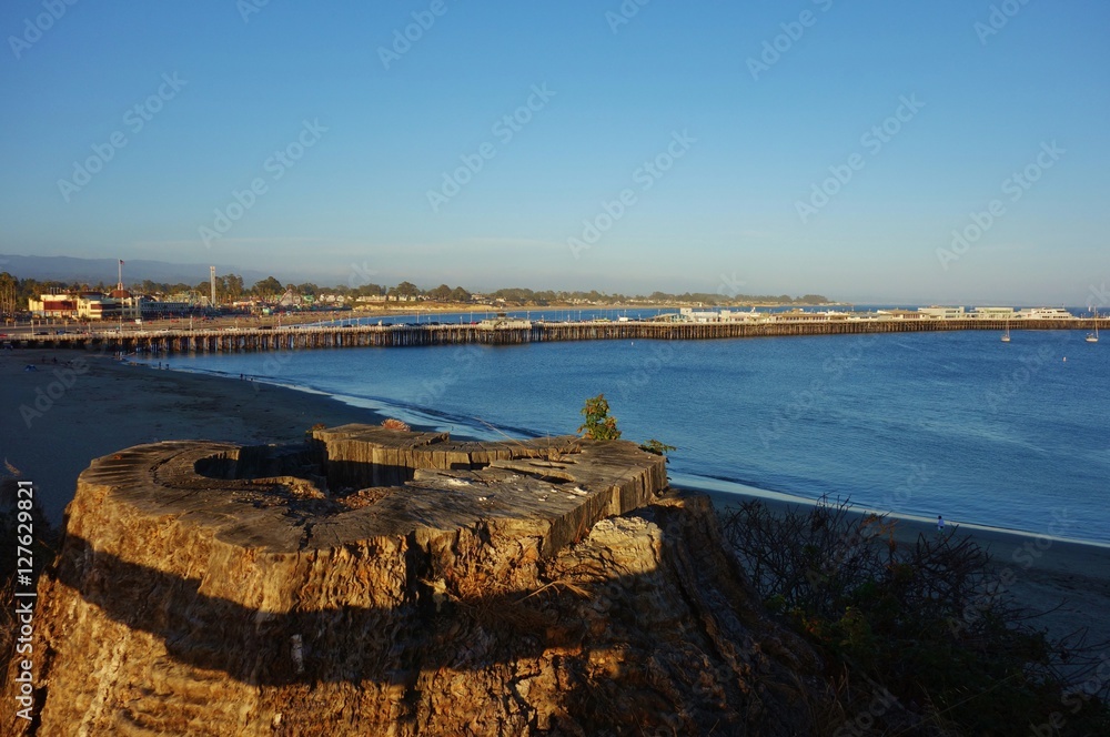 Landscape view of Santa Cruz, California (Surf City USA) over the Pacific Ocean Landscape view of Santa Cruz, California (Surf City USA) over the Pacific Ocean