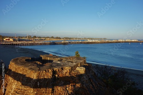 Landscape view of Santa Cruz, California (Surf City USA) over the Pacific Ocean
