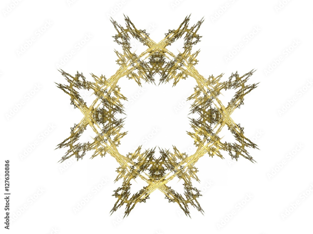 Abstract fractal with yellow pattern Abstract fractal with yellow pattern