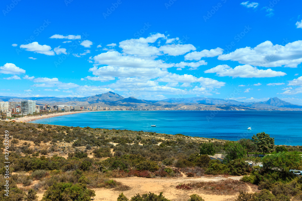 Benidorm city coast view (Spain).