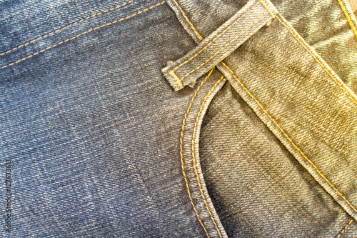 Blue jeans pocket