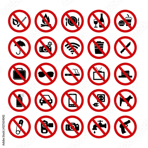 Forbidden signs