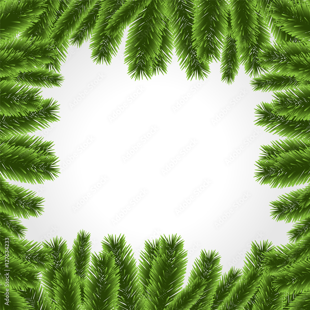 Christmas tree frame vector