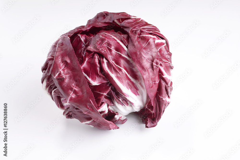 Radicchio red on white Radicchio red on white