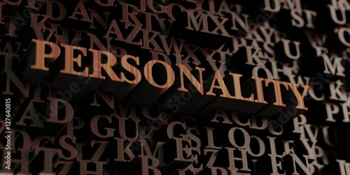 Personality - Wooden 3D rendered letters/message. Can be used for an online banner ad or a print postcard.