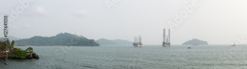 Panoramic Limbe coastline, Cameroon, Western Africa. photo