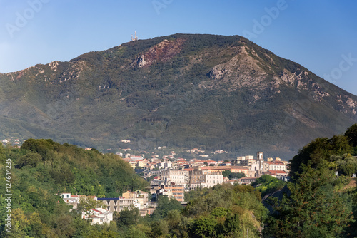 View of Cava de Tirreni town in Italy photo