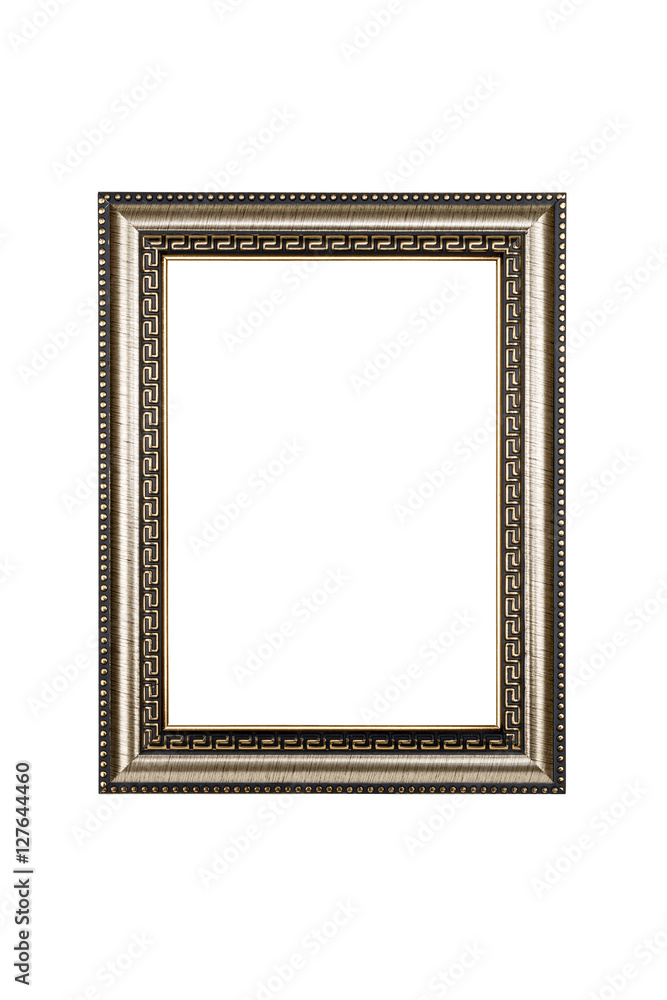 Gold picture frame isolated on white with clipping path. Gold picture frame isolated on white with clipping path.