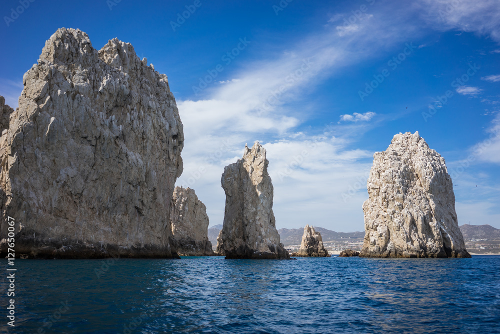 Rock Formations around the Arch in Cabo San Lucas, Mexico.