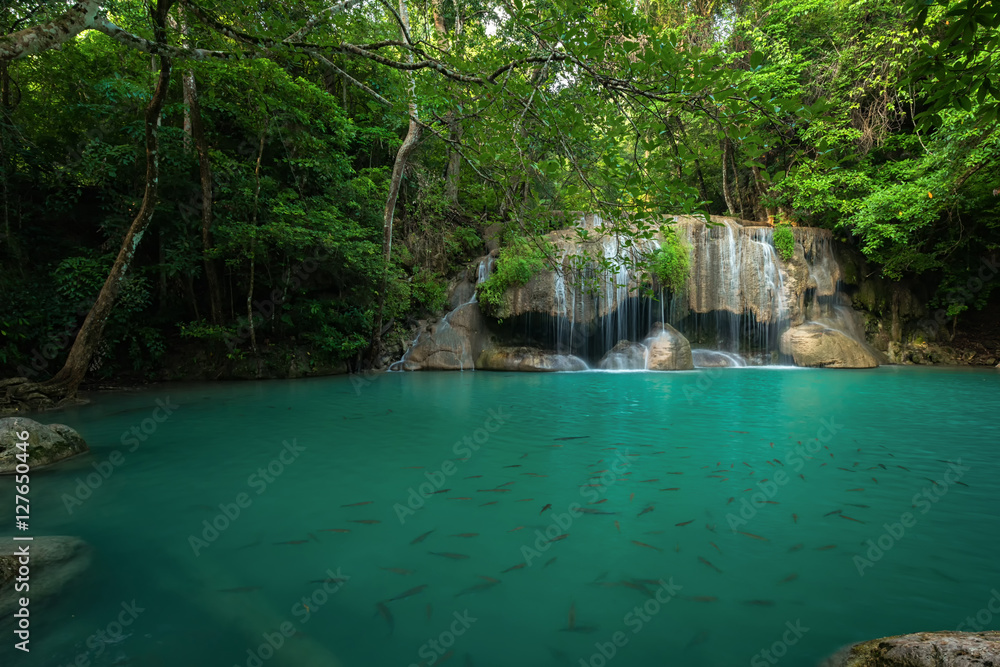 Erawan's waterfall, Located Kanchanaburi Province, Thailand Erawan's waterfall, Located Kanchanaburi Province, Thailand