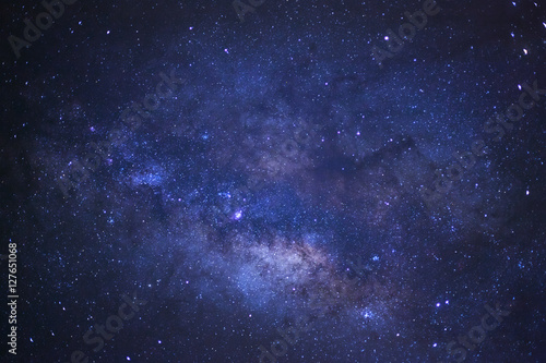 Close-up milky way galaxy with stars and space dust in the unive