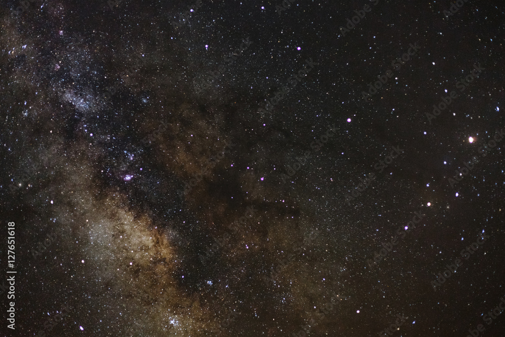 Fototapeta premium Close-up of Milky way galaxy with stars and space dust in the un