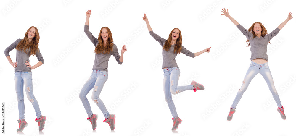 Young woman isolated on the white background Young woman isolated on the white background