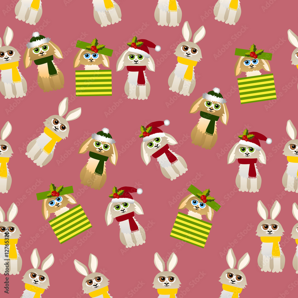 cute rabbit with scarf cute rabbit with scarf