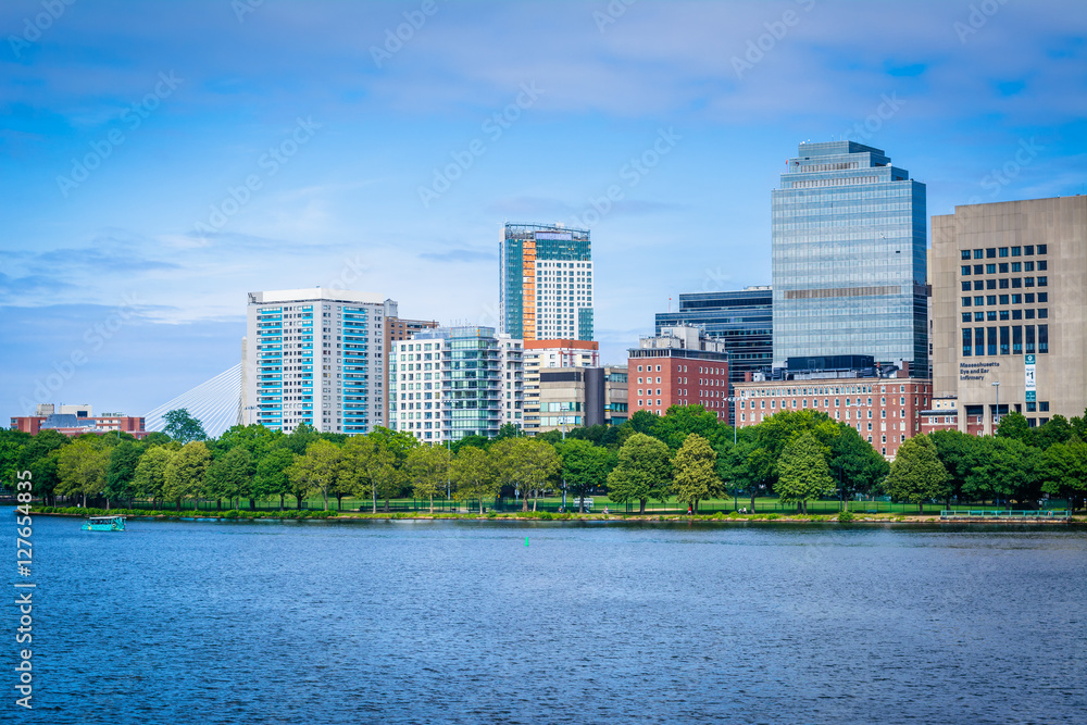 The Charles River and Boston skyline, seen from the Longfellow B The Charles River and Boston skyline, seen from the Longfellow B