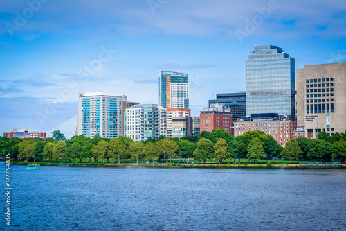 The Charles River and Boston skyline  seen from the Longfellow B