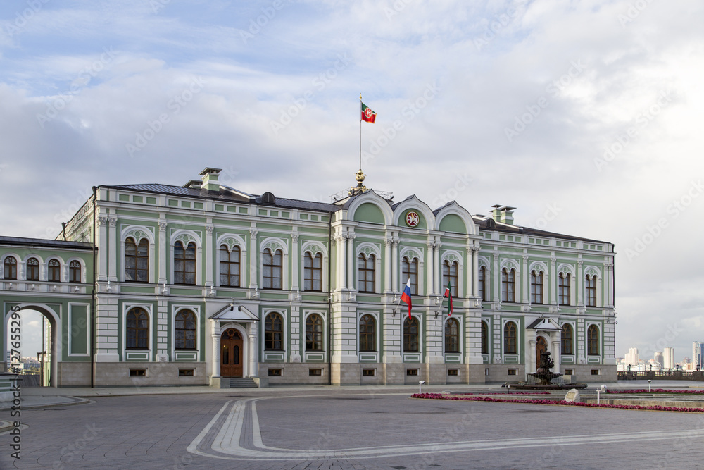 the architecture in kremlin in kazan,russian federation