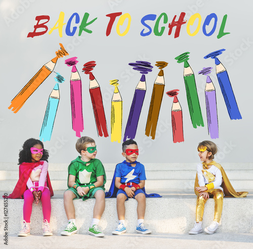 SuperKids Back To School Enjoyment Concept photo