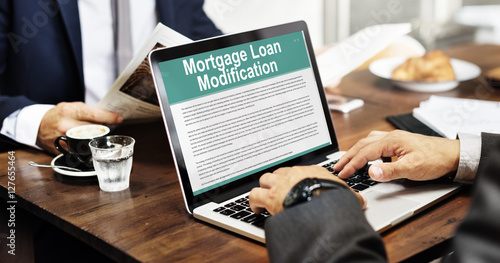 Fotografi Mortgage Loan Request Modification Document Concept