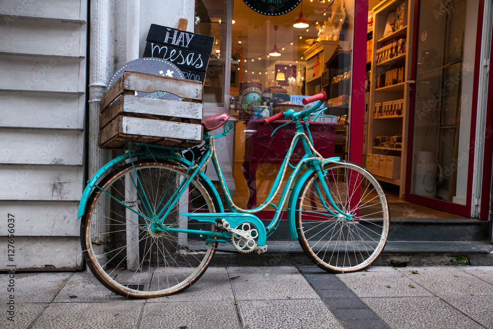 Bike next to the shop