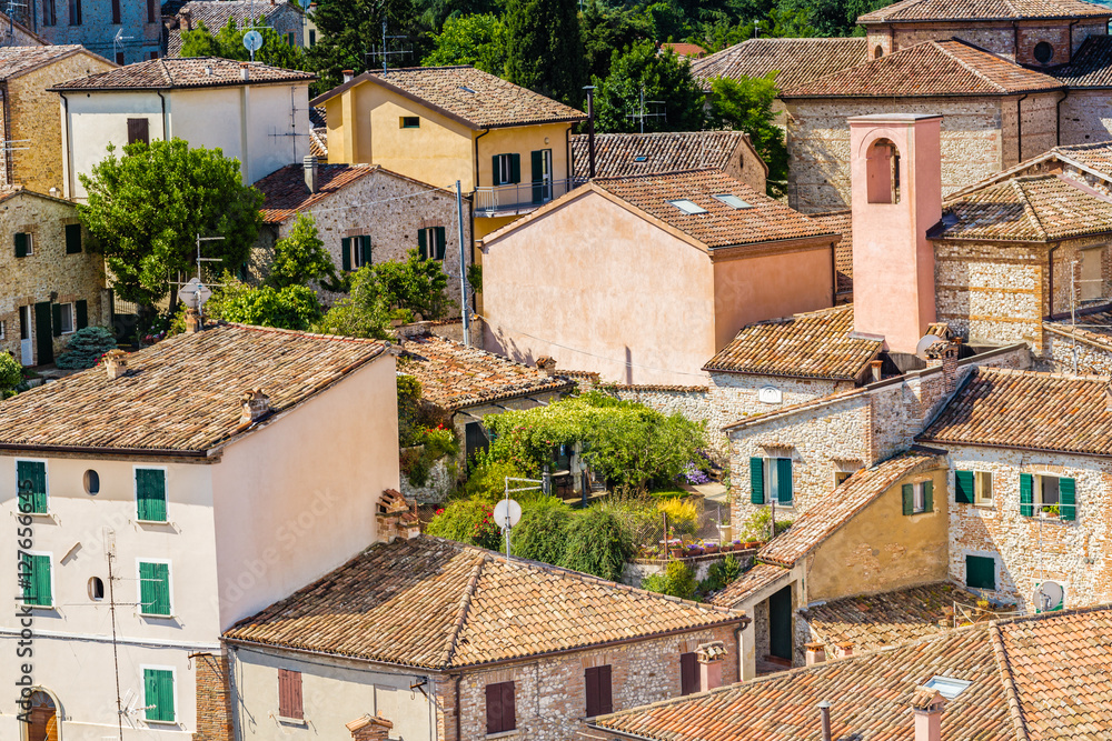 medieval village of Romagna in Italy