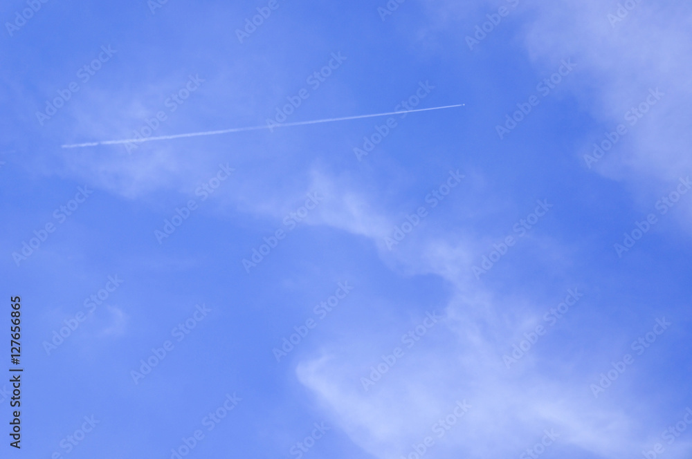 Beautiful sky daylight in the sea and airplane Beautiful sky daylight in the sea and airplane