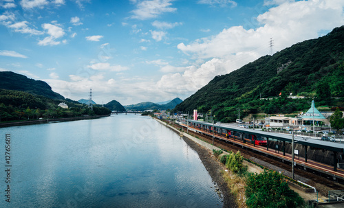 railway beside a lake