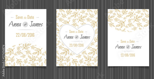 Modern Wedding invitation with a abstract design.