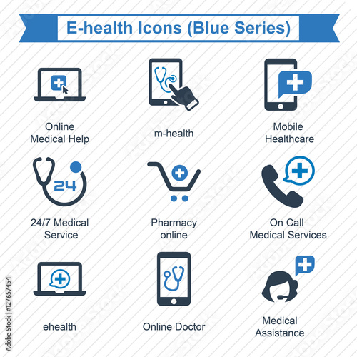 E-health Icons (Blue Series)