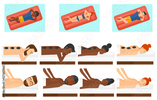 Vector set of traveling people.