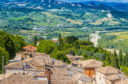 medieval village of Romagna in Italy photo