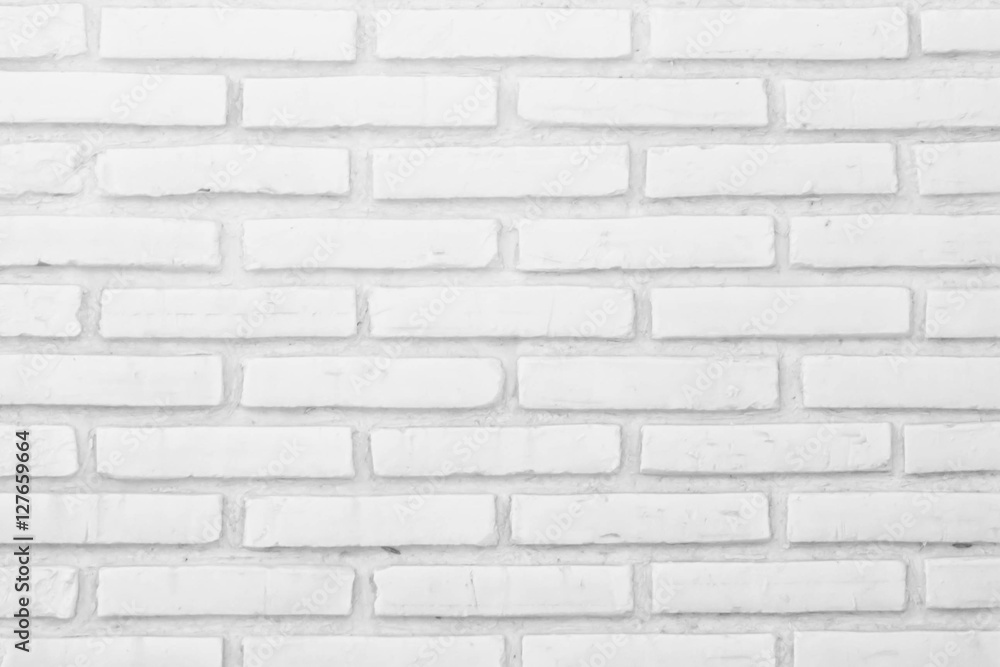 Fototapeta premium Abstract weathered texture stained old stucco light gray and aged paint white brick wall background in rural room, grungy rusty blocks of stonework technology color horizontal architecture wallpaper