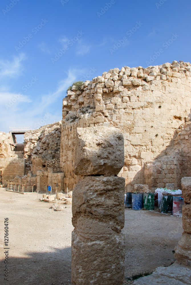 Ruins of Herodium or Herodion, the fortress of Herod, the Great,