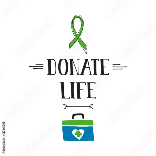 Donate Life awareness lettering