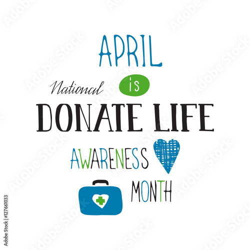Donate Life awareness lettering