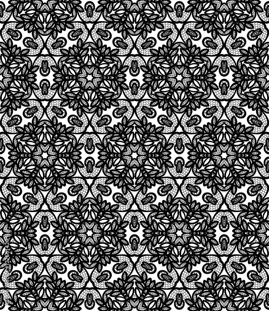 Black lace pattern