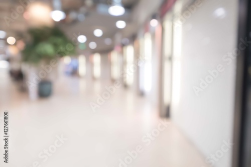 shopping mall abstract defocused blurred background photo