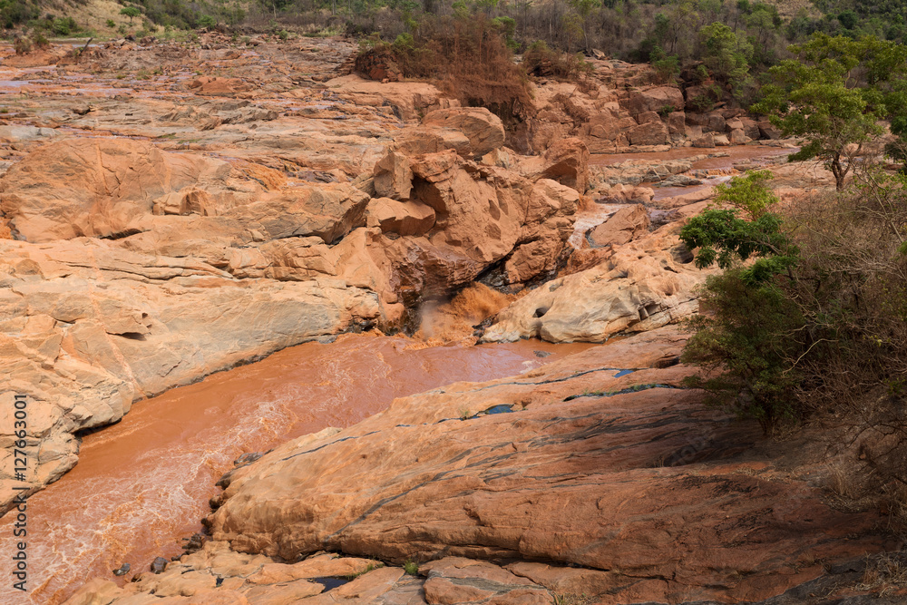 Rapids in the Betsiboka river Madagascar