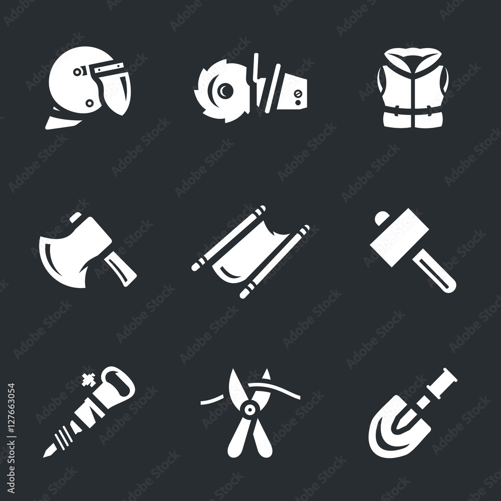 Vector Set of Rescue tools. Vector Set of Rescue tools.