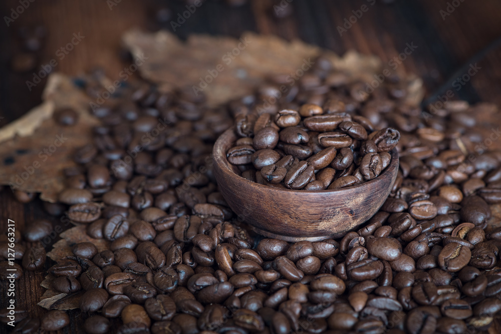 Fototapeta premium Geröstete Kaffeebohnen