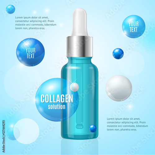 Collagen Solution Package Card. Vector