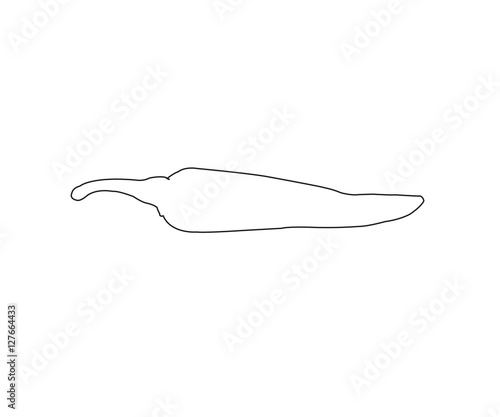 Chili Path on the white bac...