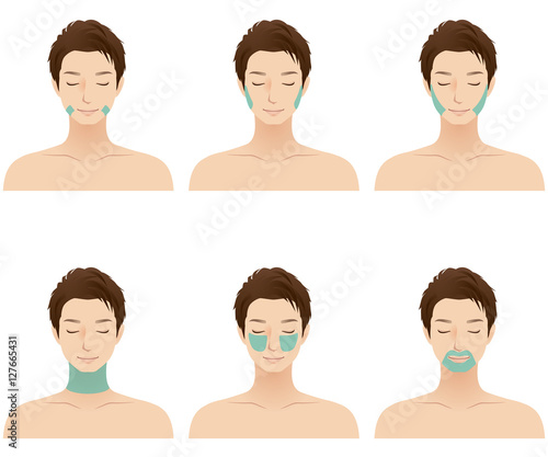 メンズエステ 男性 顔 脱毛箇所 Stock イラスト Adobe Stock