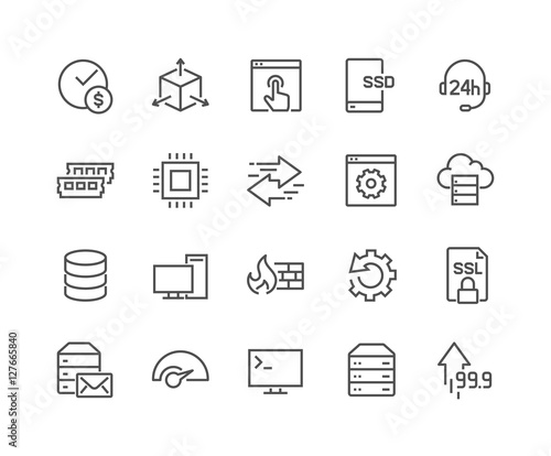 Line Hosting Icons