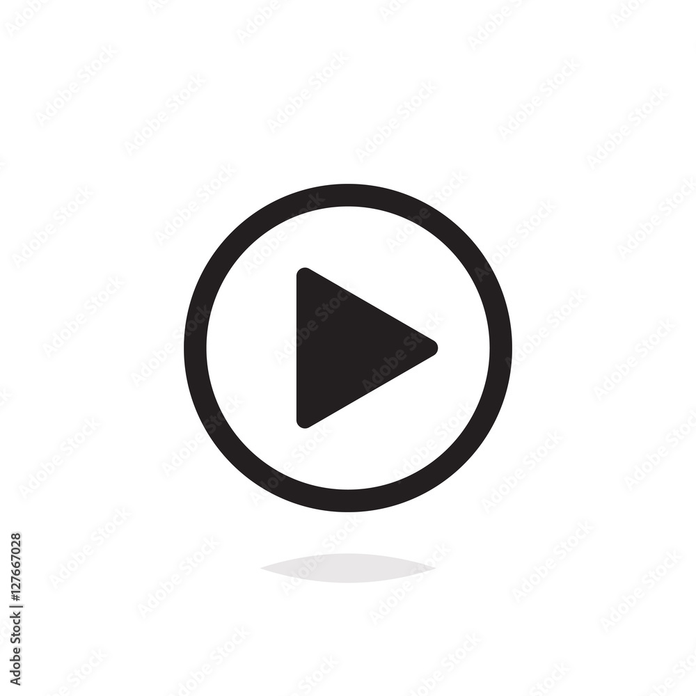 Play button icon vector isolated