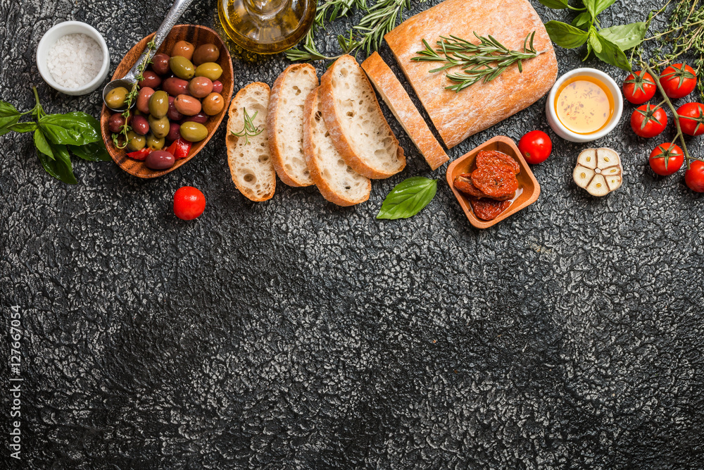 Italian fresh ciabatta bread Italian fresh ciabatta bread