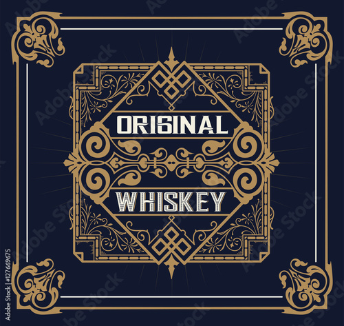 Vintage design for labels. Suitable for whiskey or other comerci