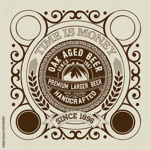 Beer design for label and packaging