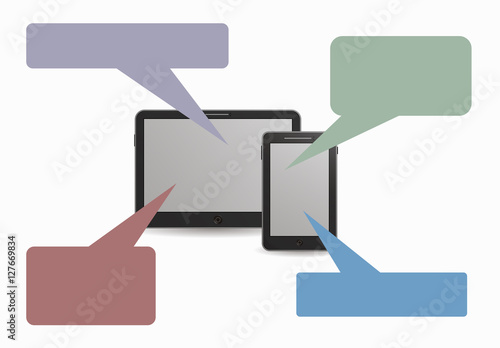 smartphone and tablet messages